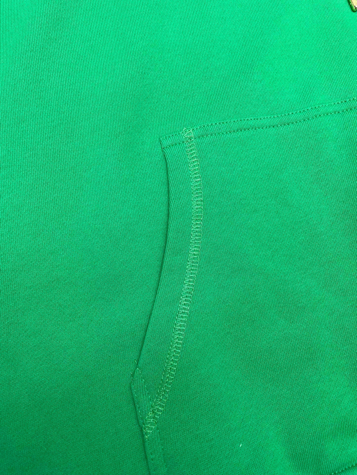 Green Cotton Plain Pullover - Men's
