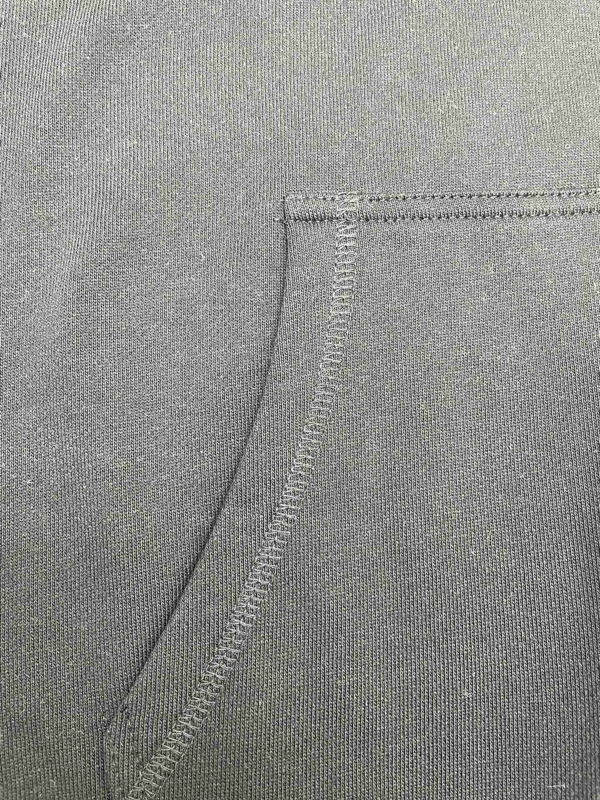 Green Cotton Plain Pullover - Men's