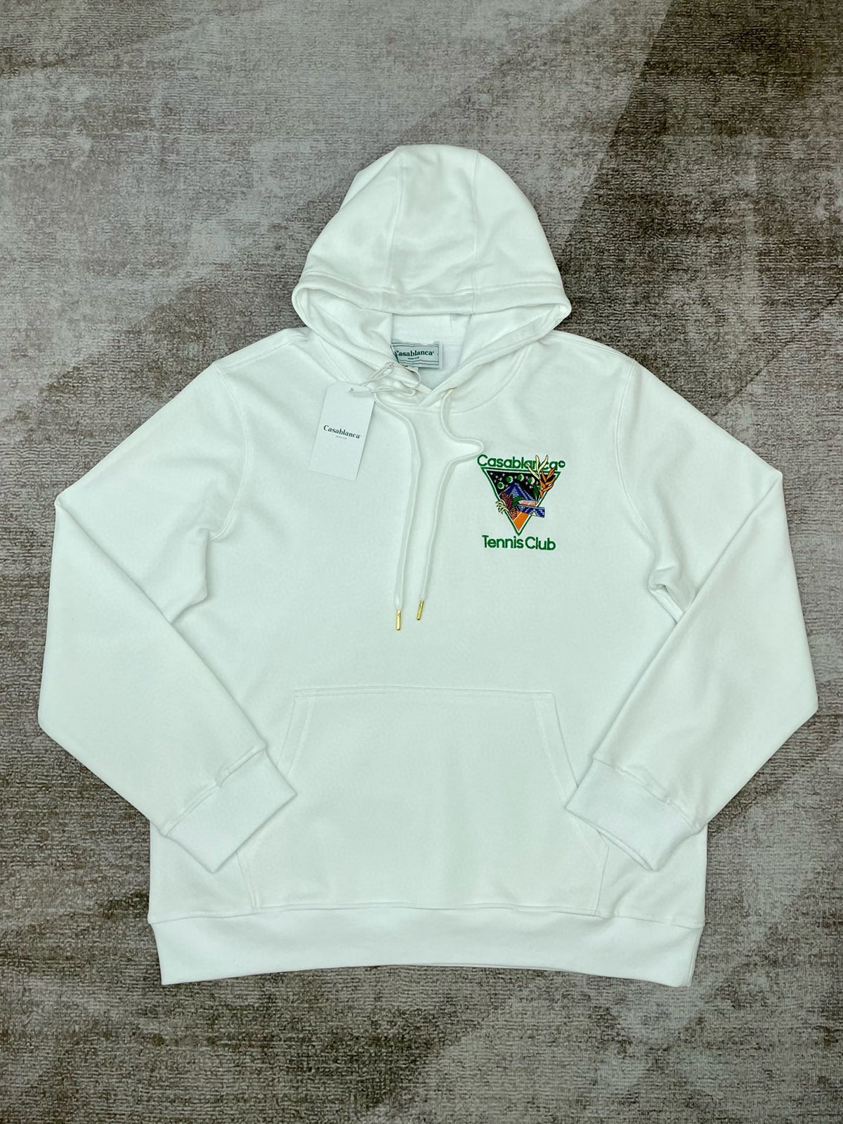 Green Cotton Embroidered Pullover - Men's
