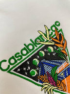Green Cotton Embroidered Pullover - Men's