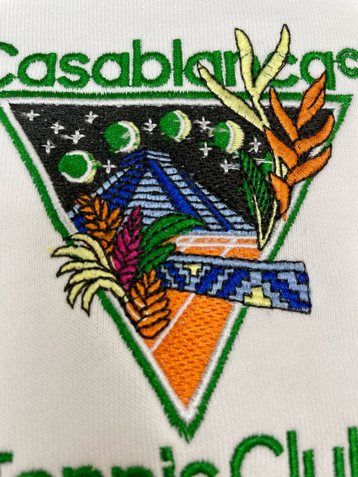 Green Cotton Embroidered Pullover - Men's