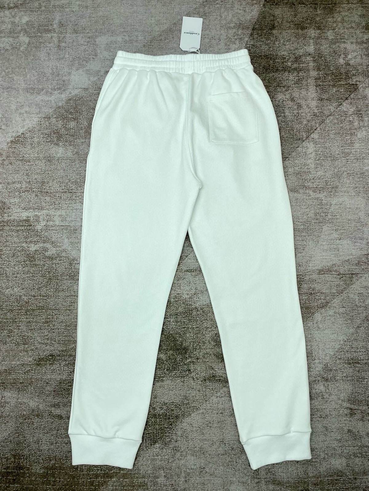 Green Cotton Embroidered Joggers - Men's