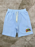 Blue Cotton Patch Drawstring - Men's