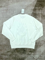 Grey Cotton Chest Graphic Crewneck - Men's
