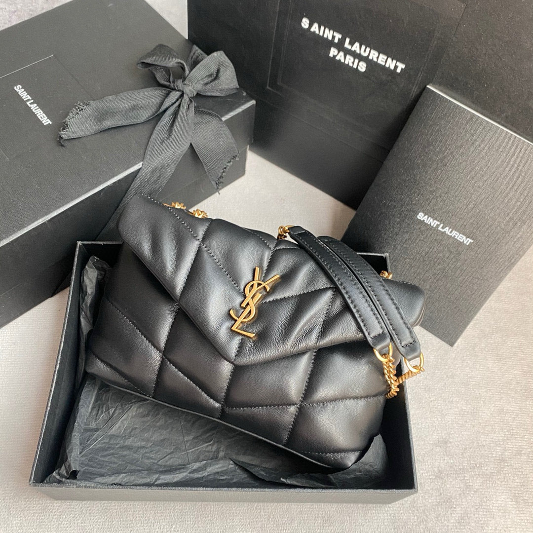 Black and Khaki Shoulder Bag