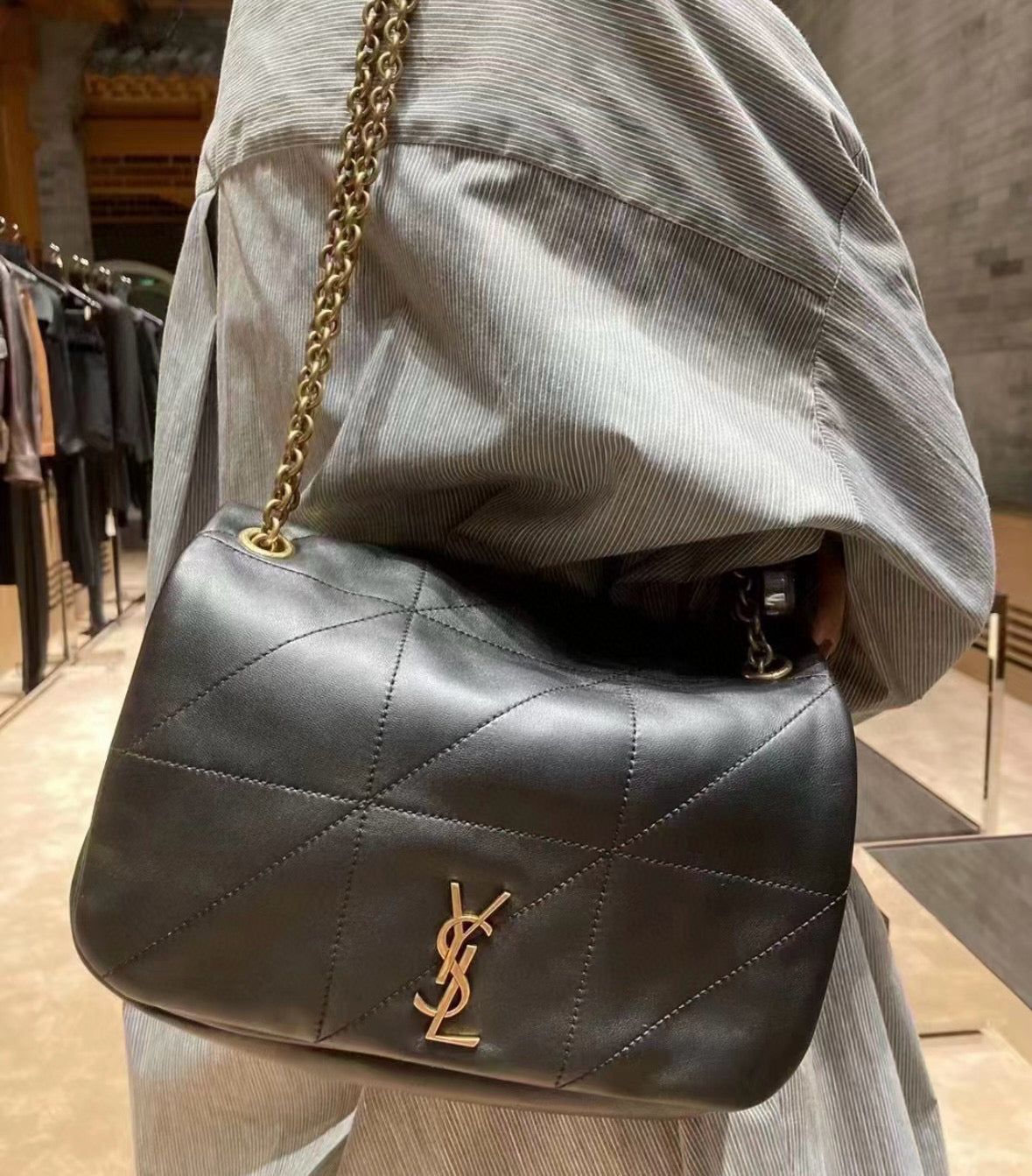 Jamie Quilted Shoulder Bag