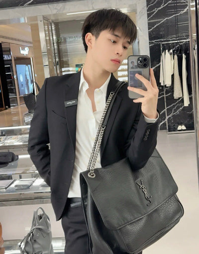 Niki Grained Shoulder Bag
