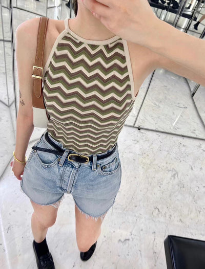 White and Brown Shoulder Bag
