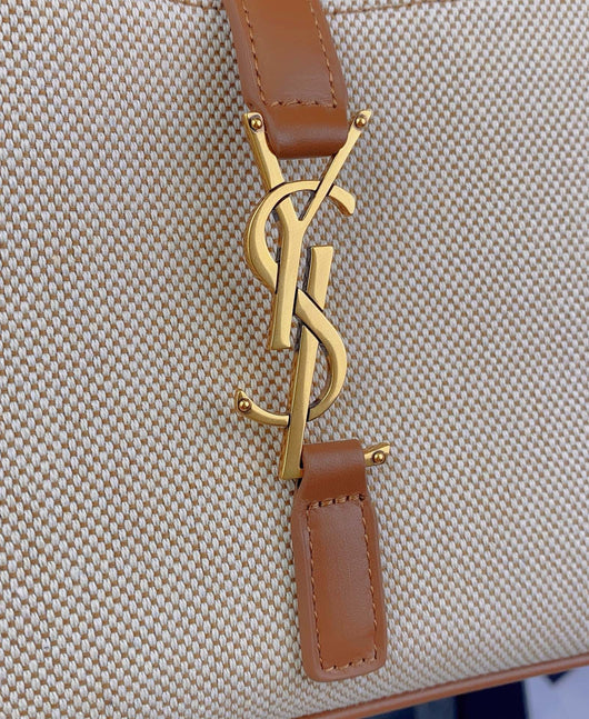 White and Brown Shoulder Bag