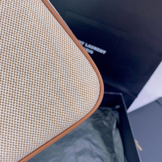 White and Brown Shoulder Bag