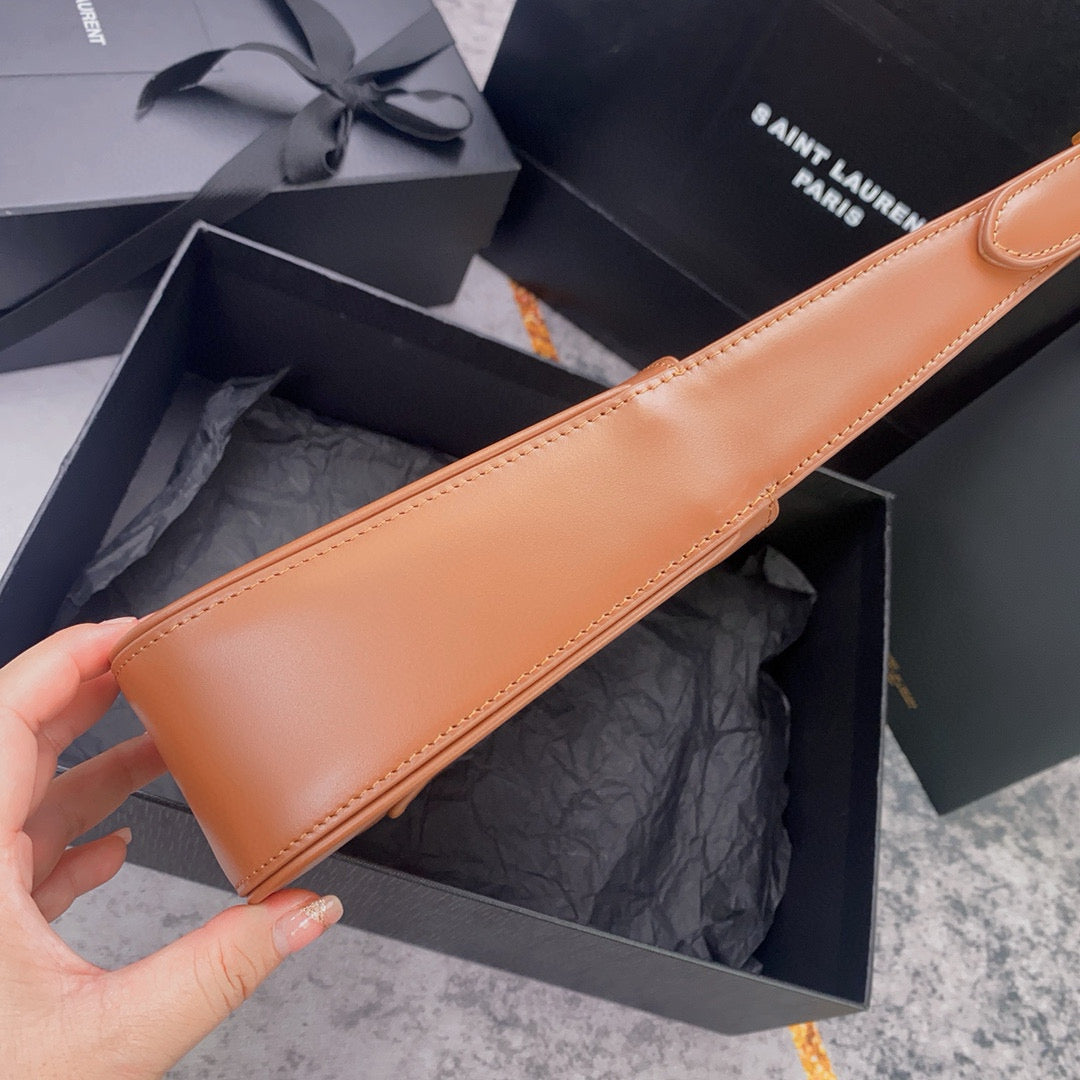 Light Brown and Orange Shoulder Bag