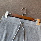 Grey Knit Bar Stripe Midi Skirt - Women's