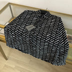 Black Cotton Text Print Long-Sleeve - Men's