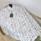 Black Cotton Text Print Long-Sleeve - Men's