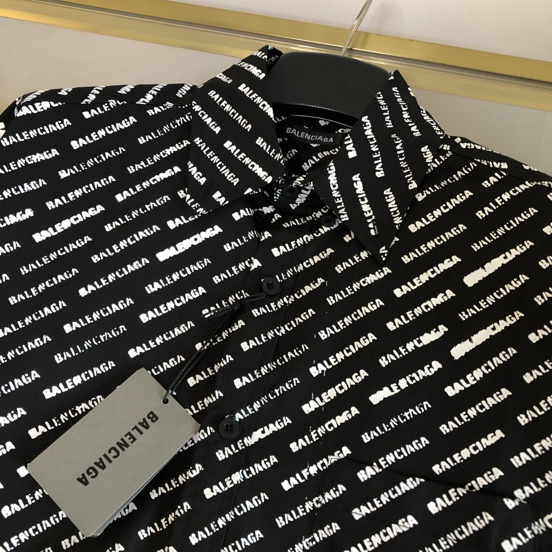 Black Cotton Text Print Long-Sleeve - Men's