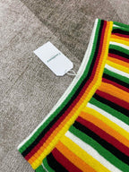 Rasta Striped Knit Shorts - Men's