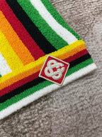 Rasta Striped Knit Shorts - Men's
