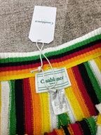 Rasta Striped Knit Shorts - Men's