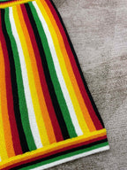 Rasta Striped Knit Shorts - Men's