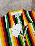 Rainbow Striped Knit Shirt - Men's