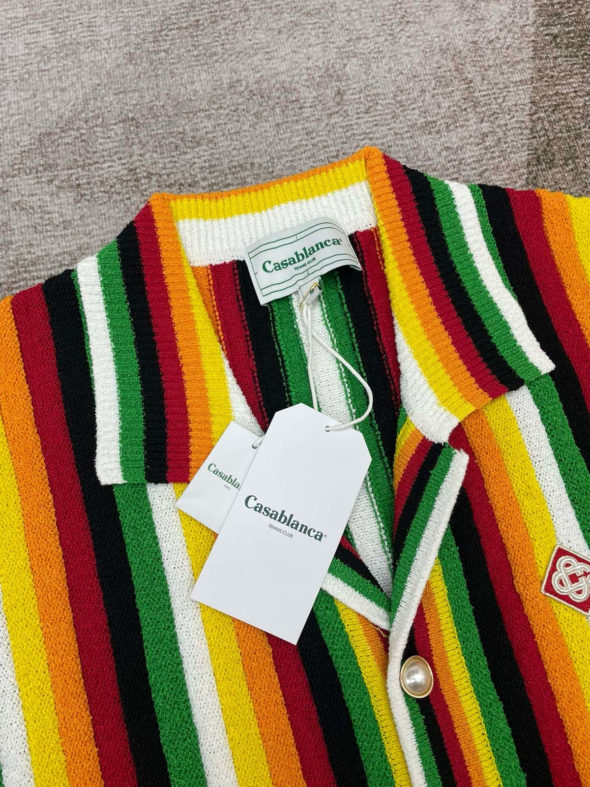 Rainbow Striped Knit Shirt - Men's