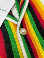Rainbow Striped Knit Shirt - Men's