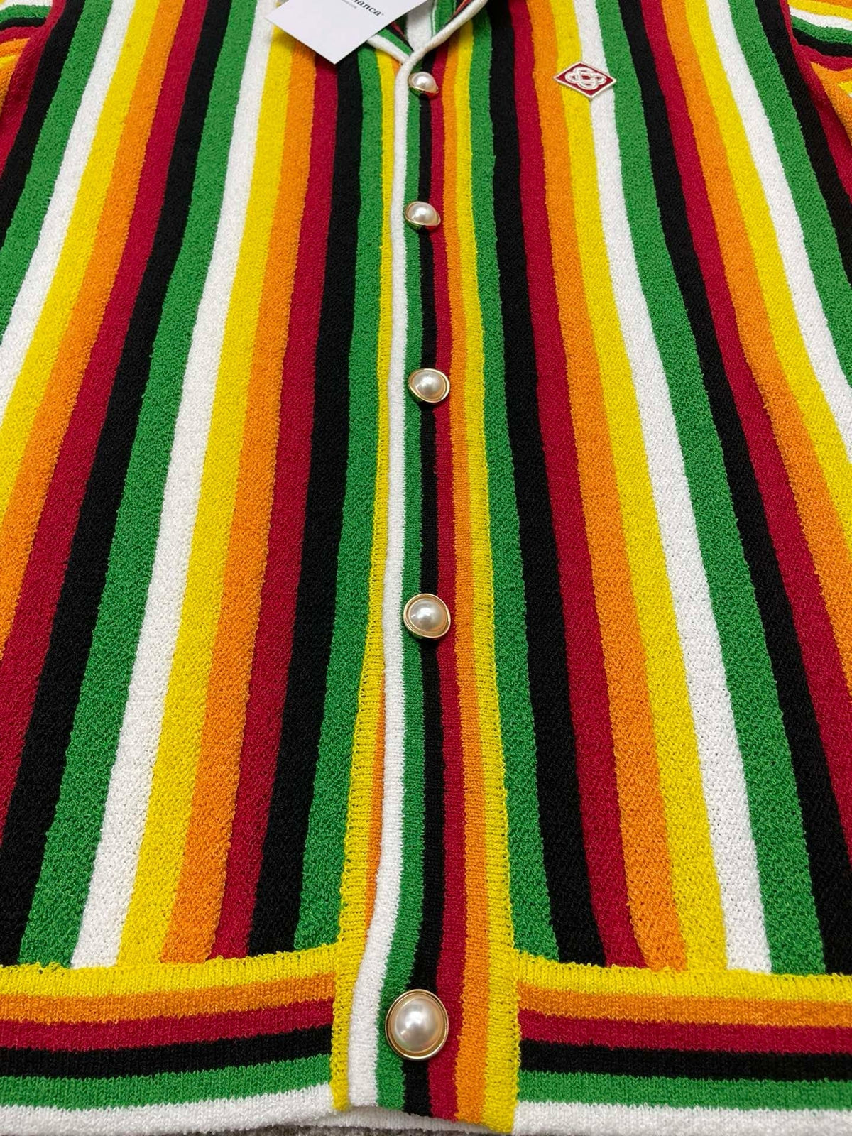 Rainbow Striped Knit Shirt - Men's