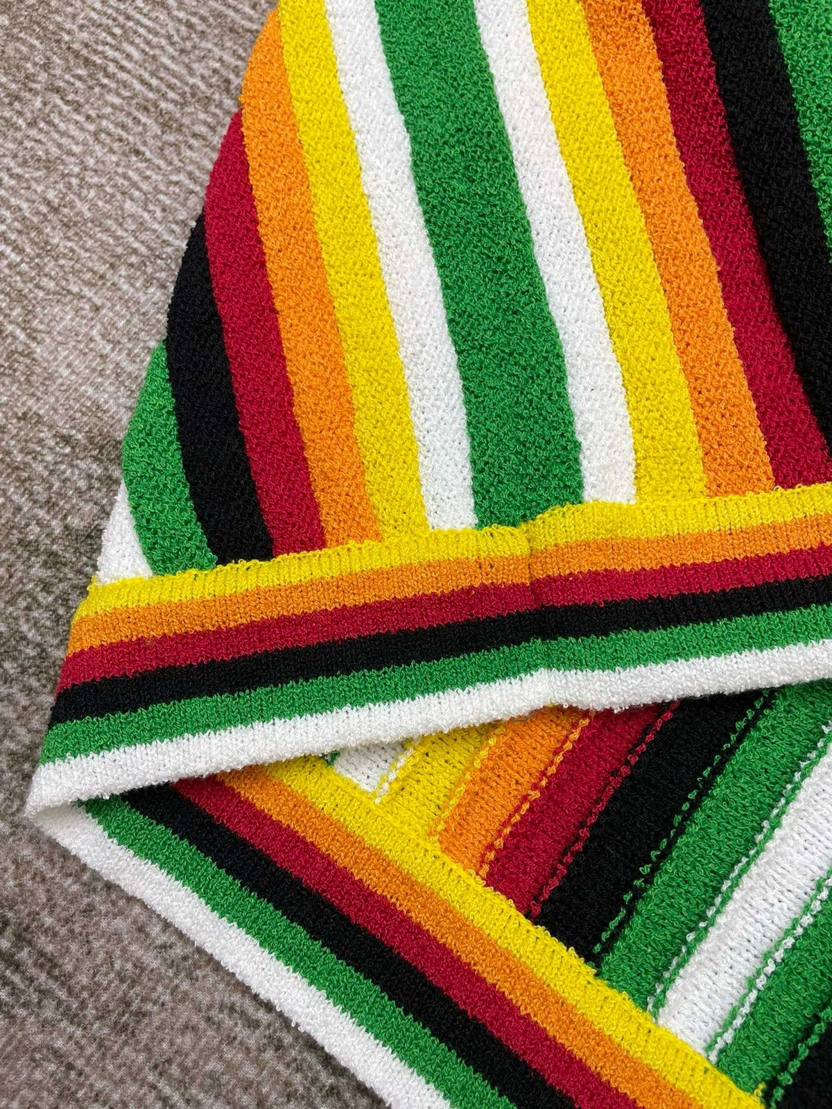Rainbow Striped Knit Shirt - Men's