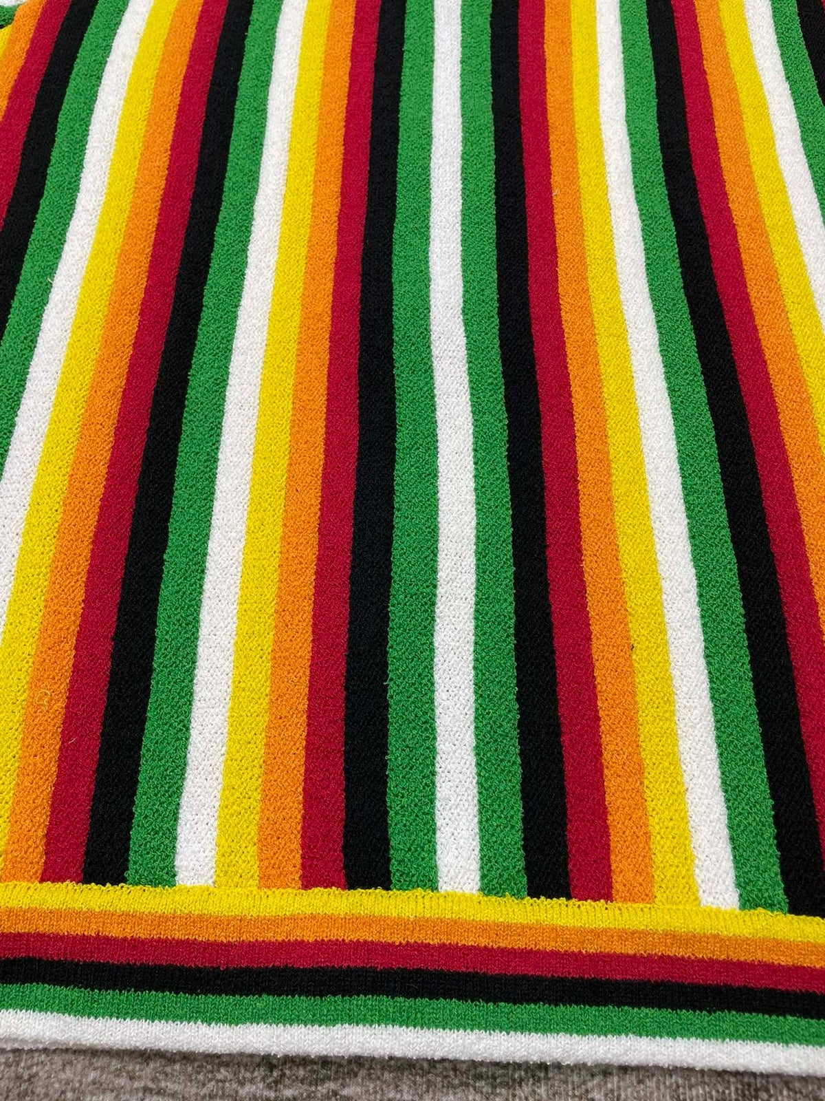 Rainbow Striped Knit Shirt - Men's