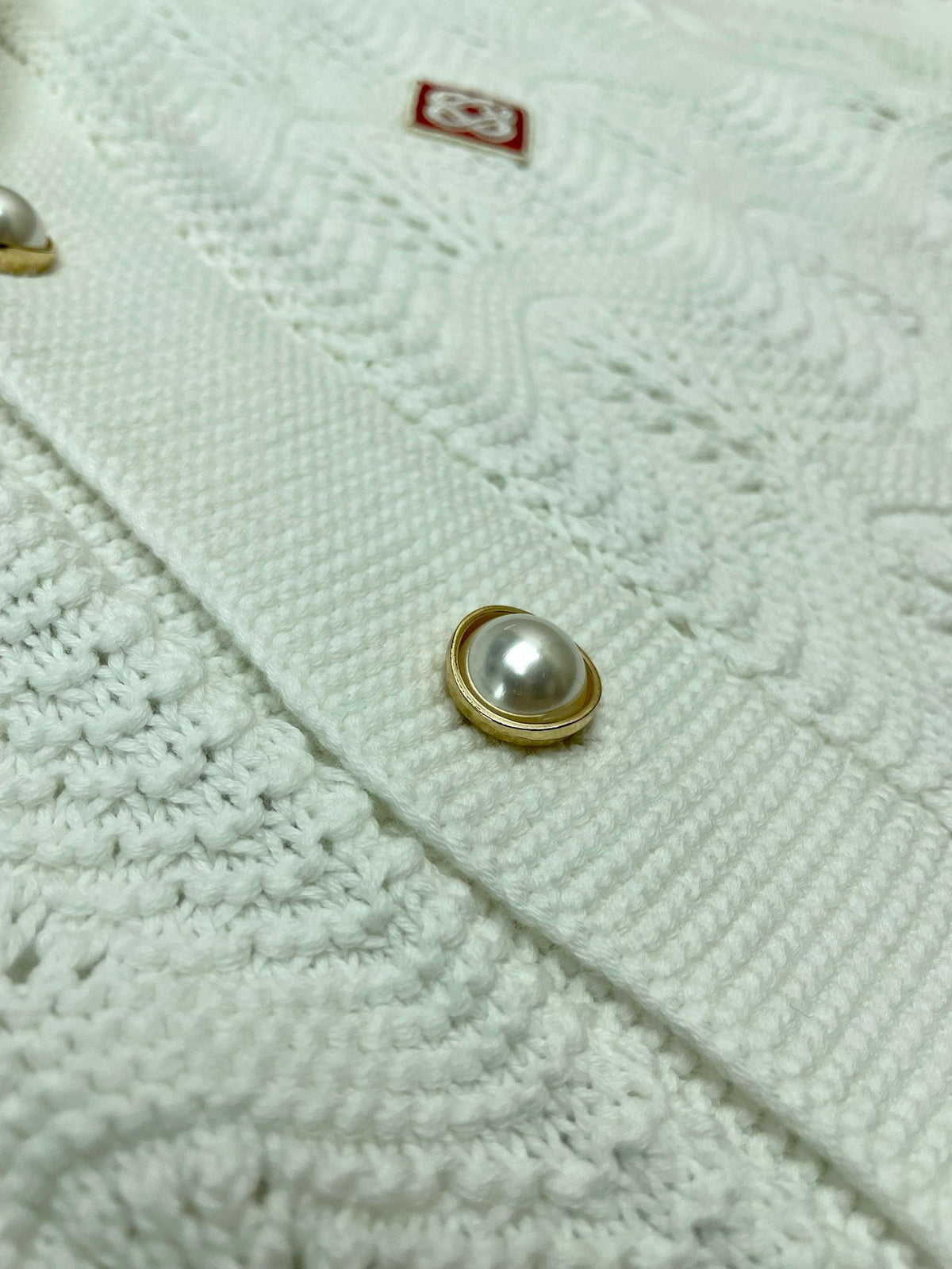 Cream Knit Textured Short-Sleeve - Men's