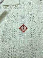 Cream Knit Textured Short-Sleeve - Men's