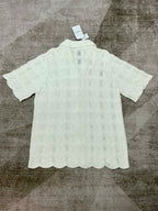 Cream Knit Textured Short-Sleeve - Men's