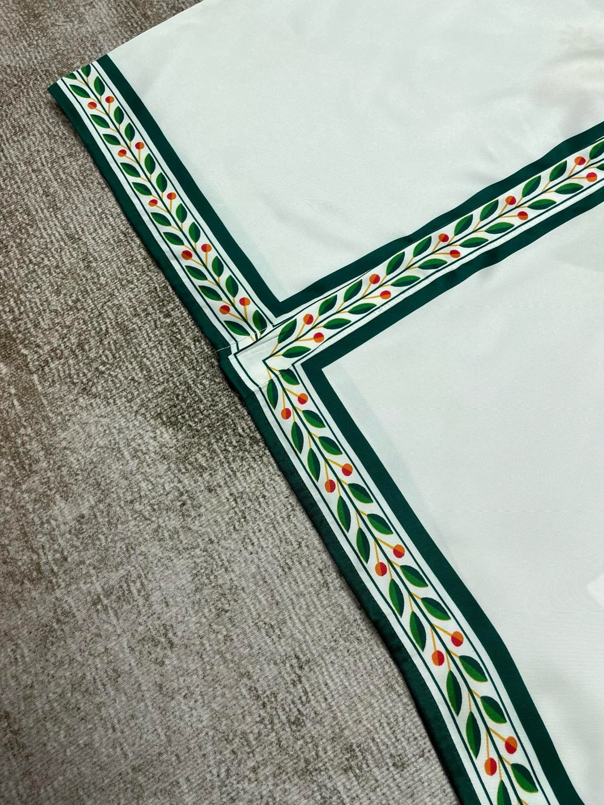 Green Embroidered Trim Silk Shirt - Men's