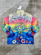 Tropical Floral Print Silk Shirt - Men's
