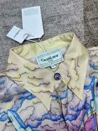 Tropical Floral Print Silk Shirt - Men's