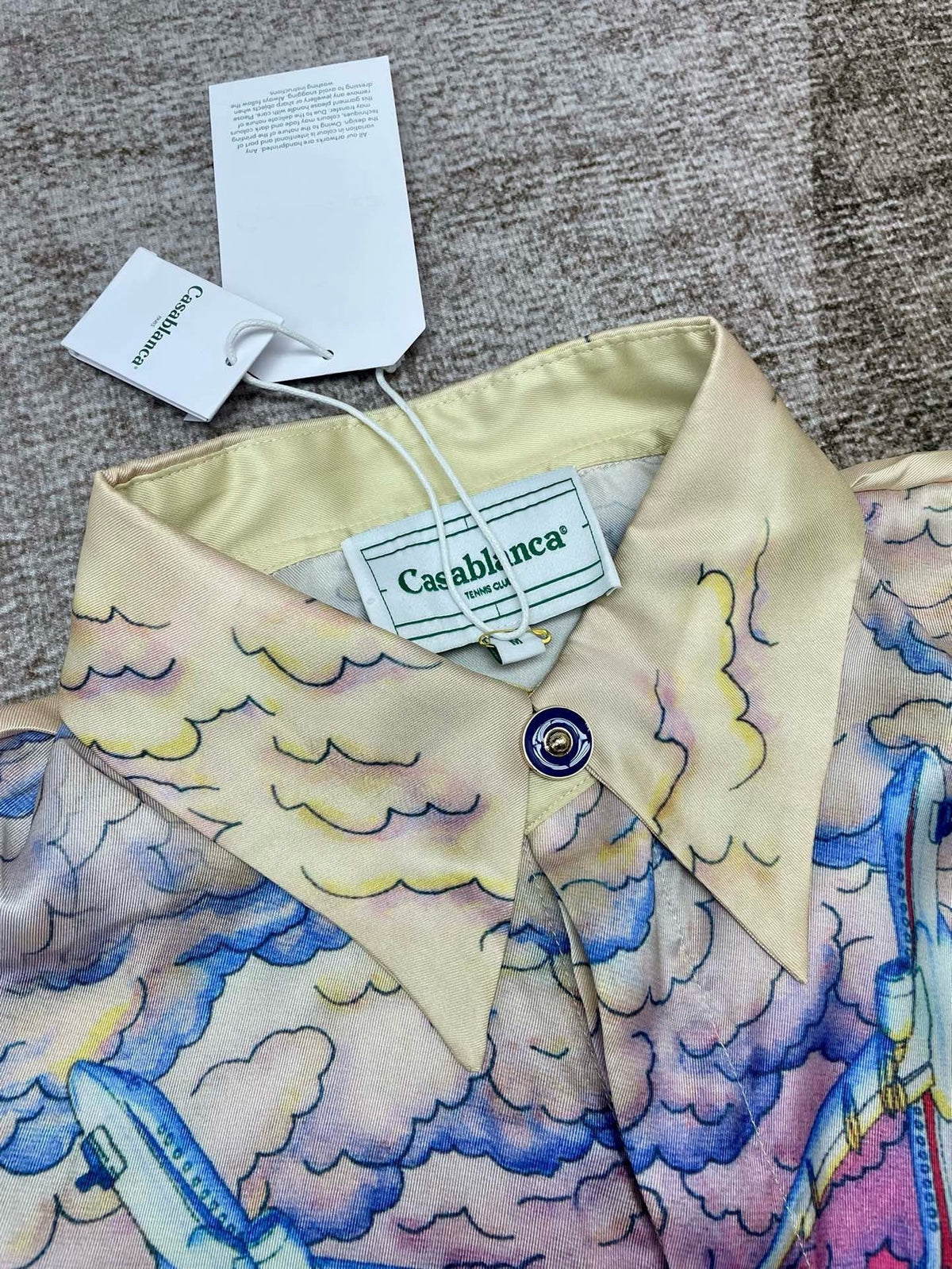 Tropical Floral Print Silk Shirt - Men's