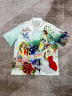 Riviera Scenic Print Silk Shirt - Men's