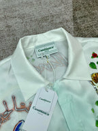 Riviera Scenic Print Silk Shirt - Men's
