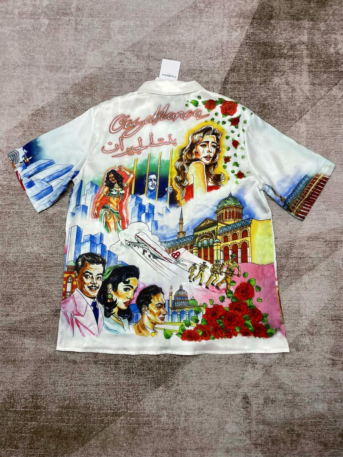 Riviera Scenic Print Silk Shirt - Men's