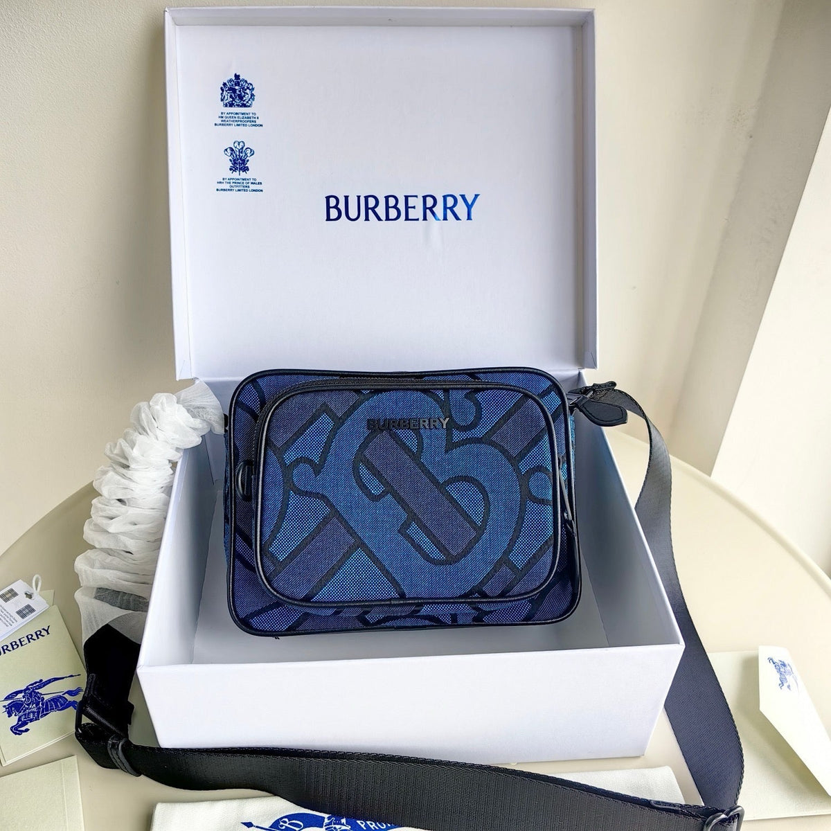 Black and Blue Crossbody Bag