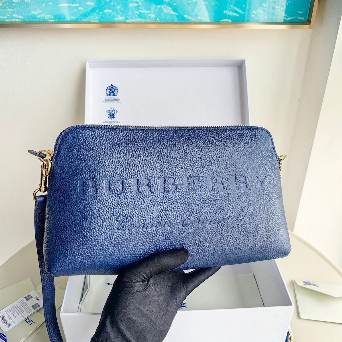 Black and Blue Clutch