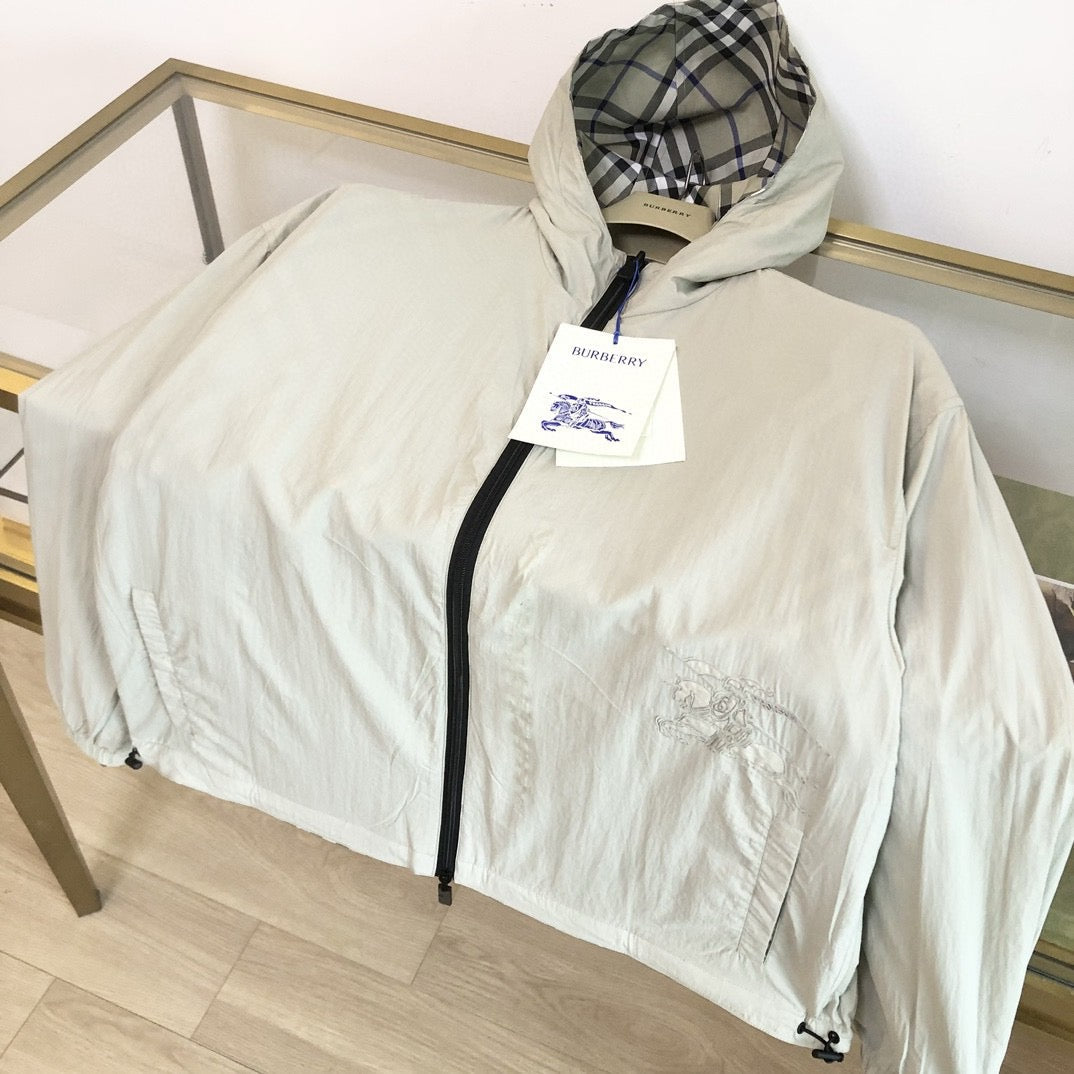 White Check Overshirt Jacket - Men's