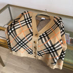 Check Knit Cardigan - Men's