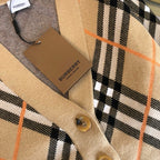 Check Knit Cardigan - Men's