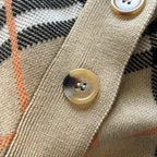Check Knit Cardigan - Men's