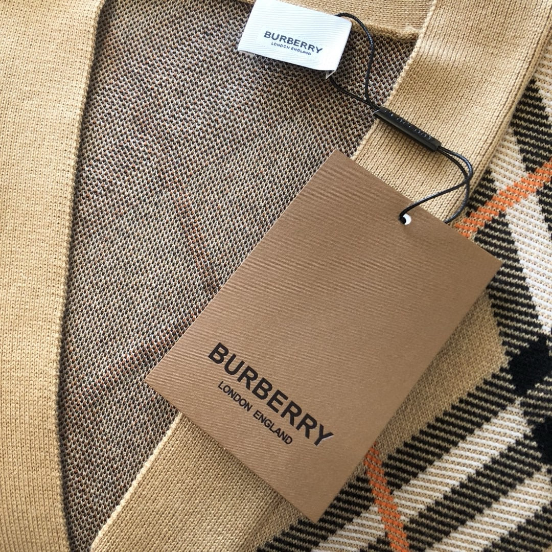 Check Knit Cardigan - Men's