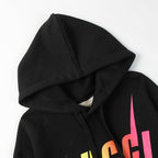 Black Cotton Rainbow Logo Pullover - Men's