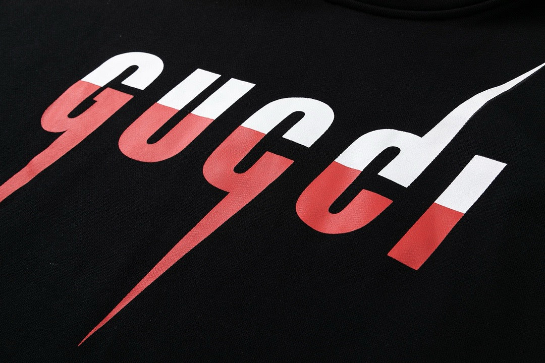 Black Cotton Graphic Pullover - Men's
