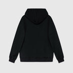 Black Cotton Gradient Text Pullover - Men's