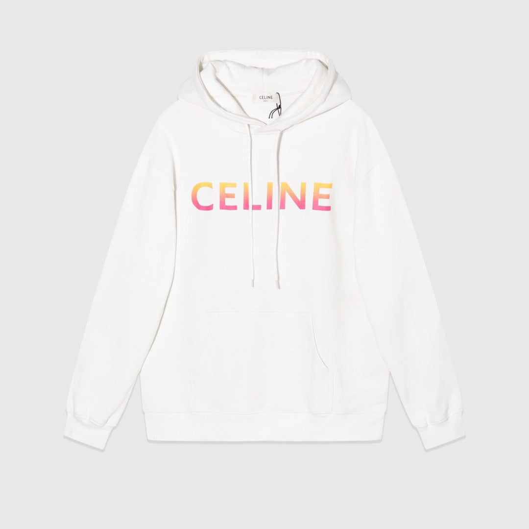 Black Cotton Gradient Text Pullover - Men's